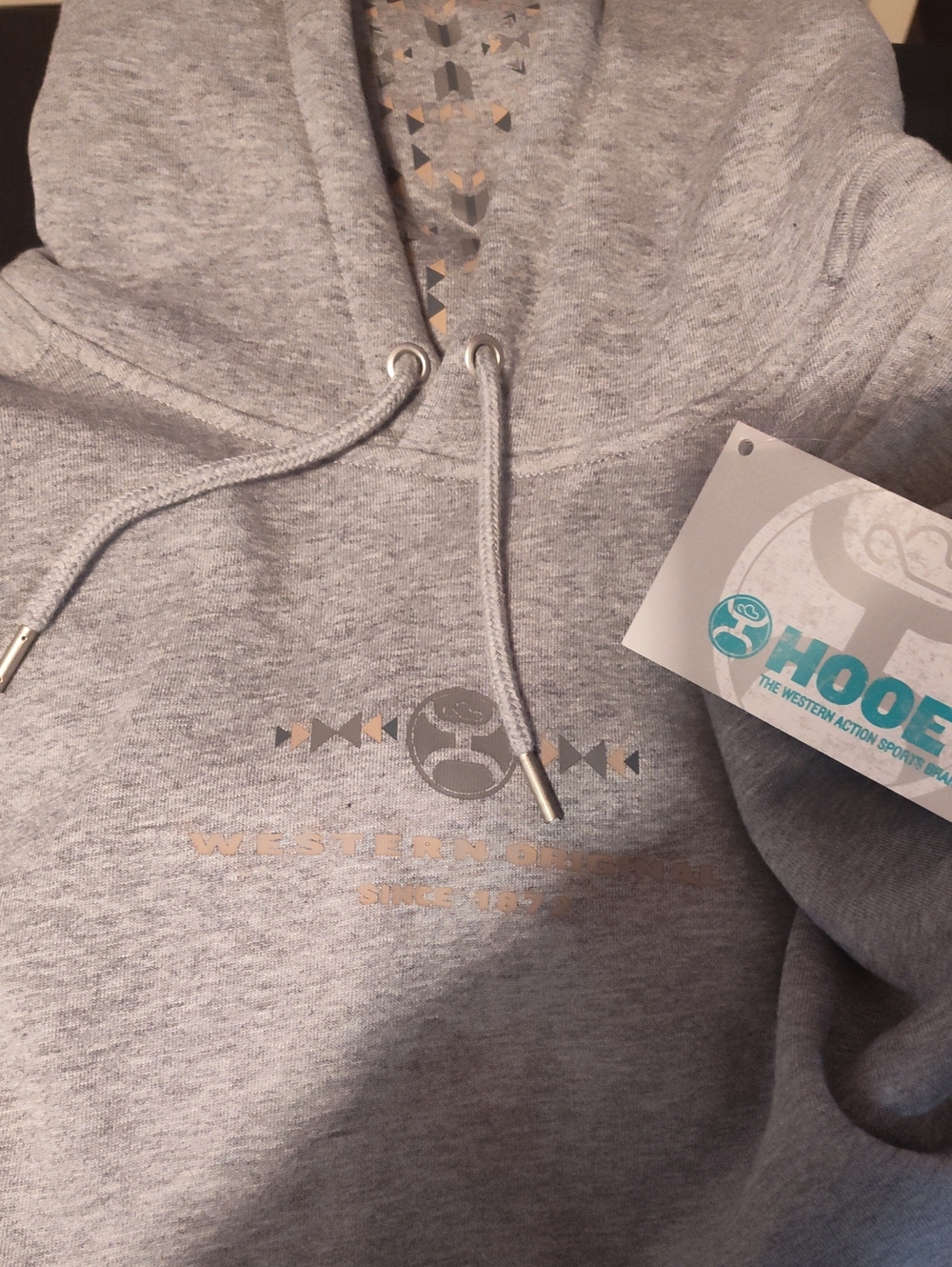 Hooey Gray Hoodie with Metallic Accent